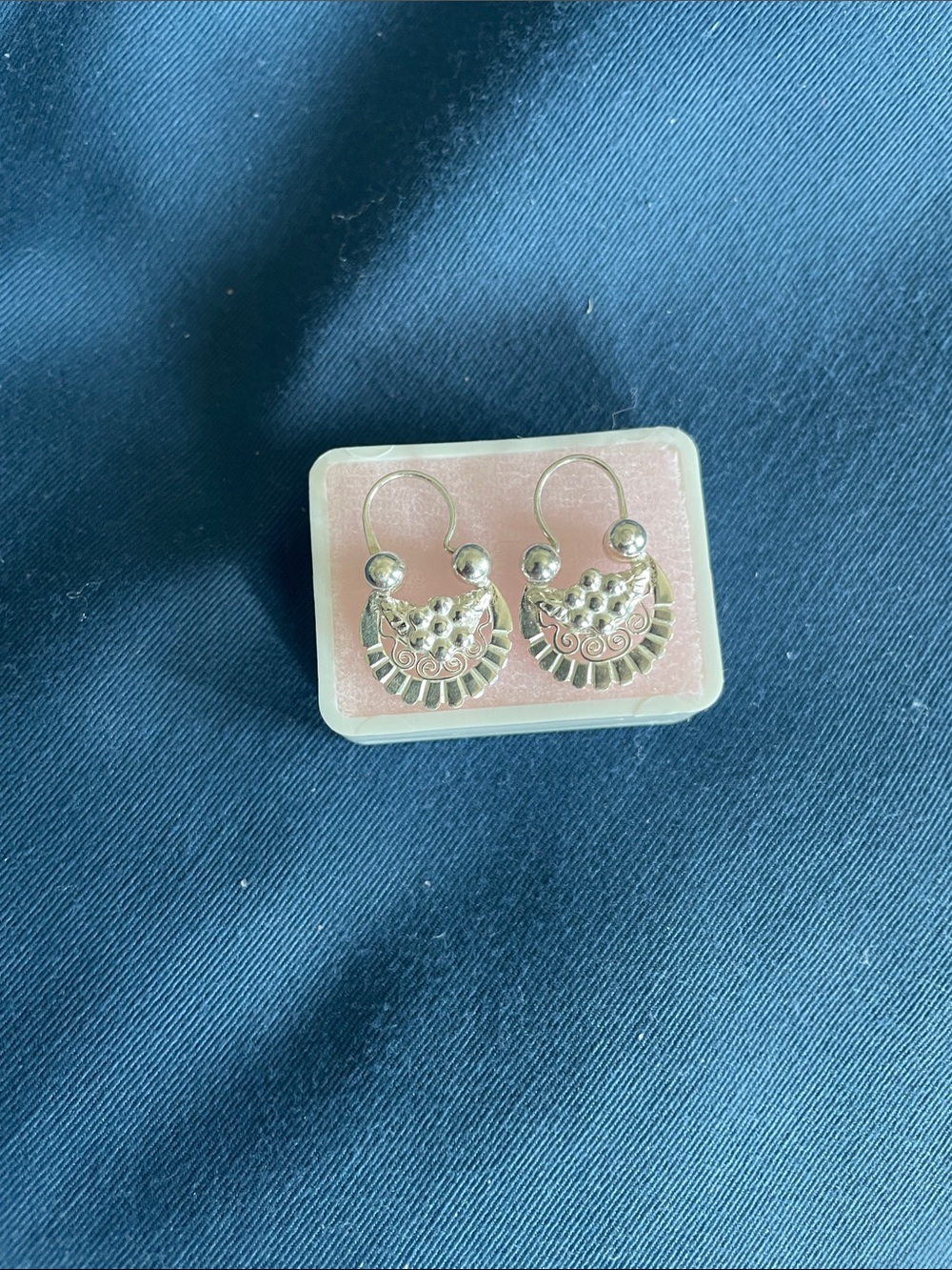 Arracadas Jerezanas Sterling Silver Filigree Fan Drop Earrings